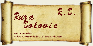 Ruža Dolović vizit kartica